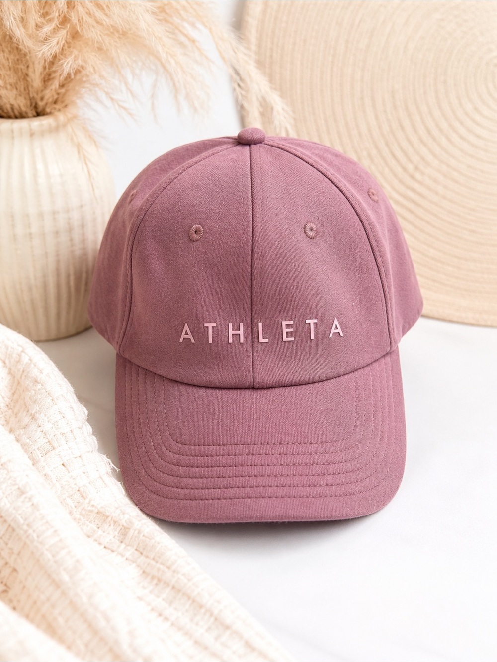 Athleta Rose Pink Adjustable Logo Baseball Cap